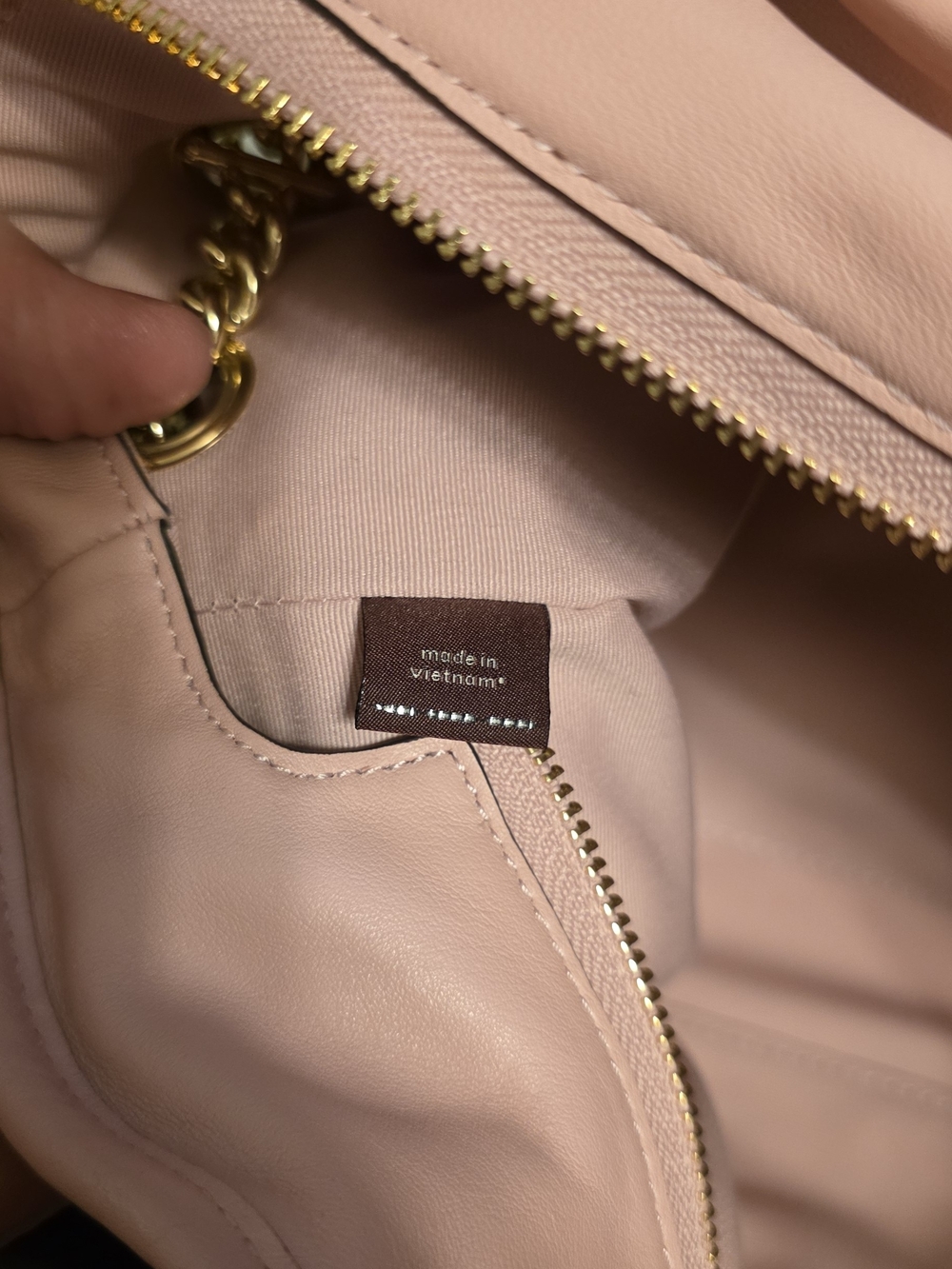 Coach Pink Denim Evelyn Quilted Shoulder Bag CER79 - Picture 8 of 10